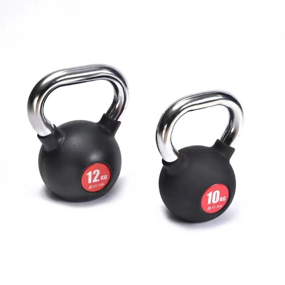 Rubber-coated kettlebell