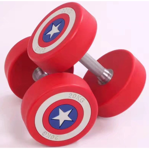 Round rubber-coated eco-friendly dumbbells